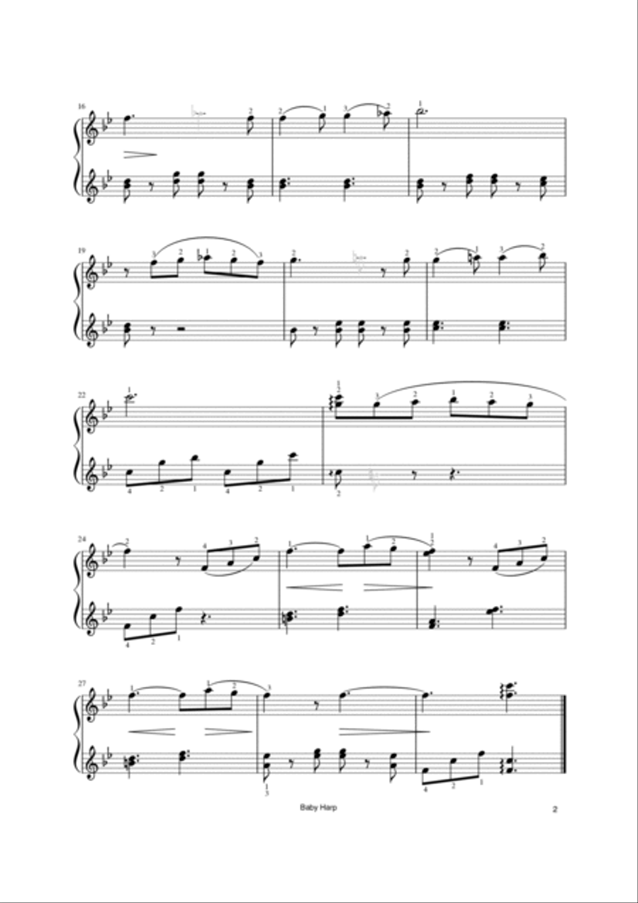 10 Solo Pieces for 12 String Harp, Book 2 Harp scores gallery preview page 4