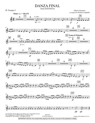 Danza Final (from "Estancia") - Bb Trumpet 3