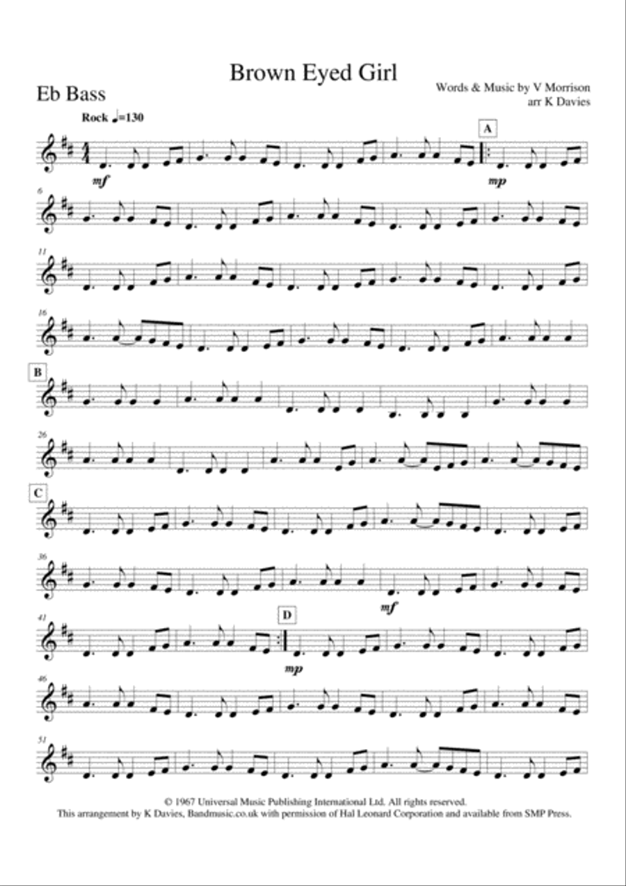 Brown Eyed Girl Small Ensemble scores gallery preview page 5