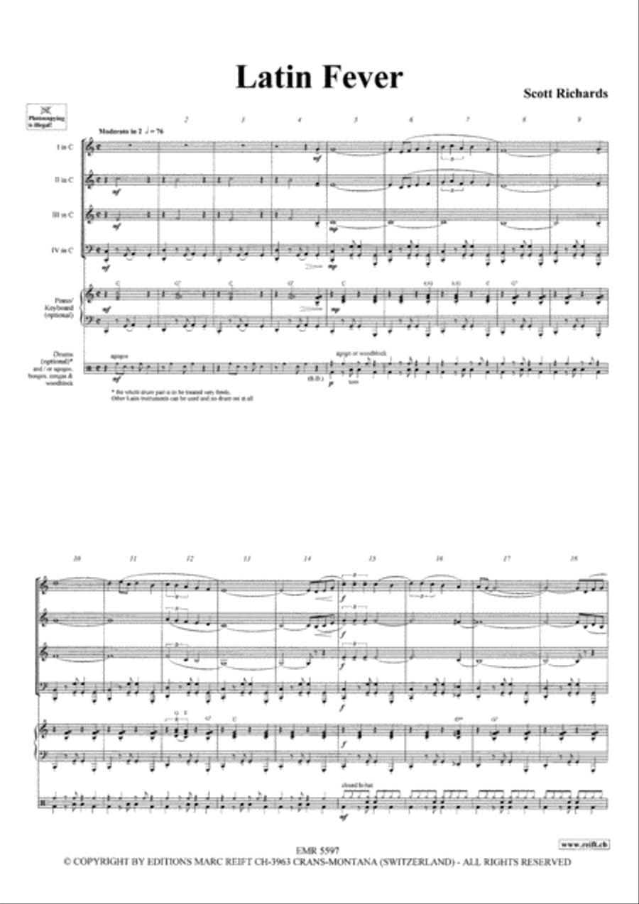 Latin Fever Brass Ensemble scores gallery preview page 3