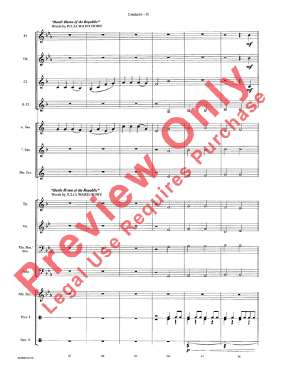 Patriotic Bits & Pieces Concert Band scores gallery preview page 16