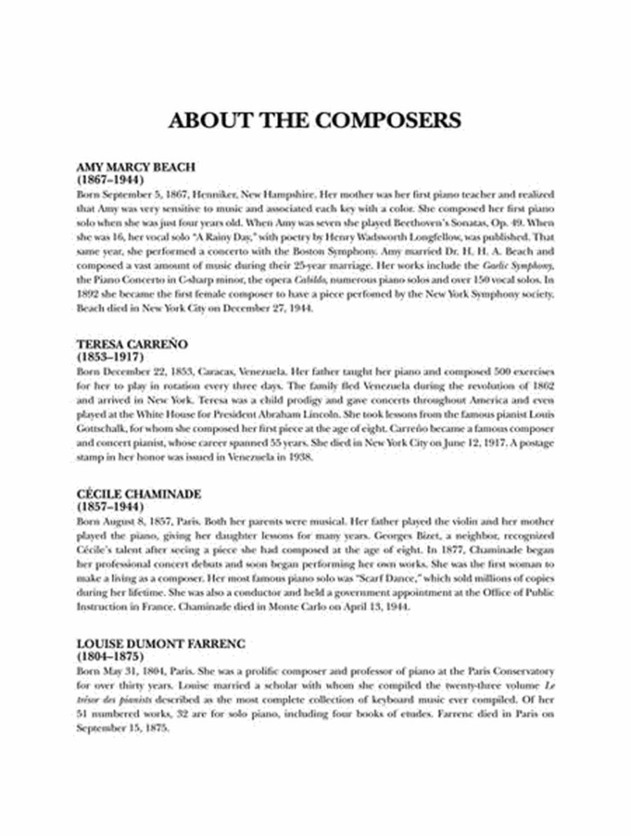 Women Composers in History