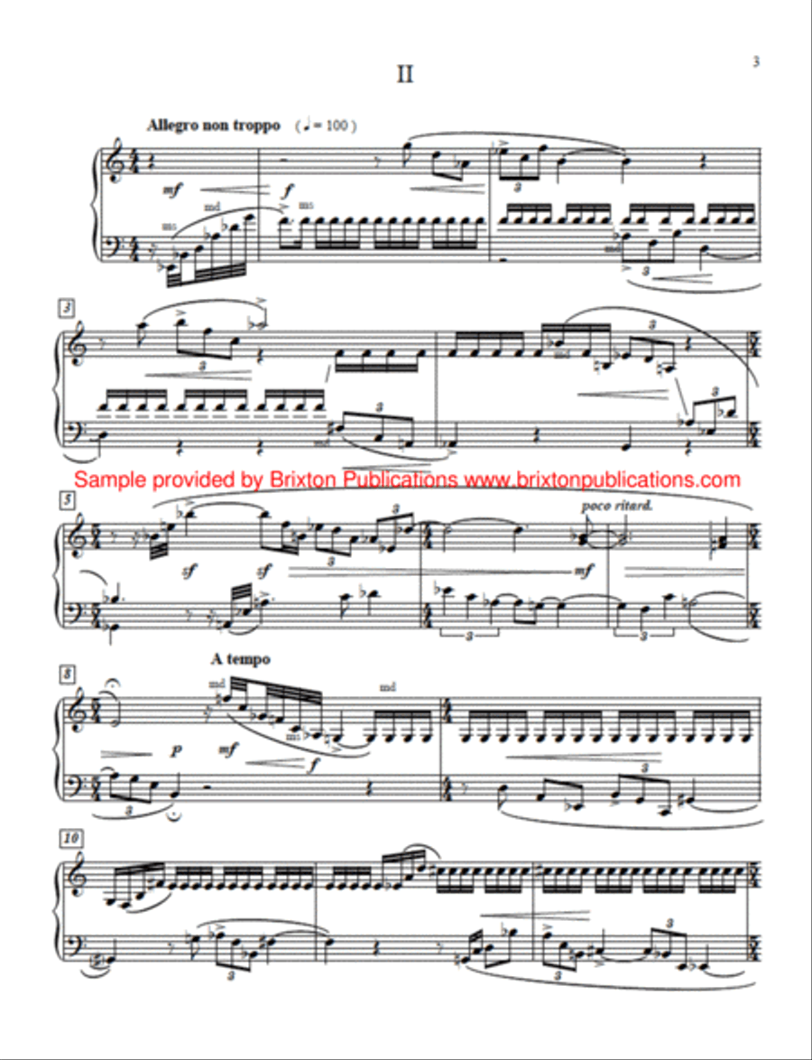 Five Intermezzi Piano Solo scores gallery preview page 3