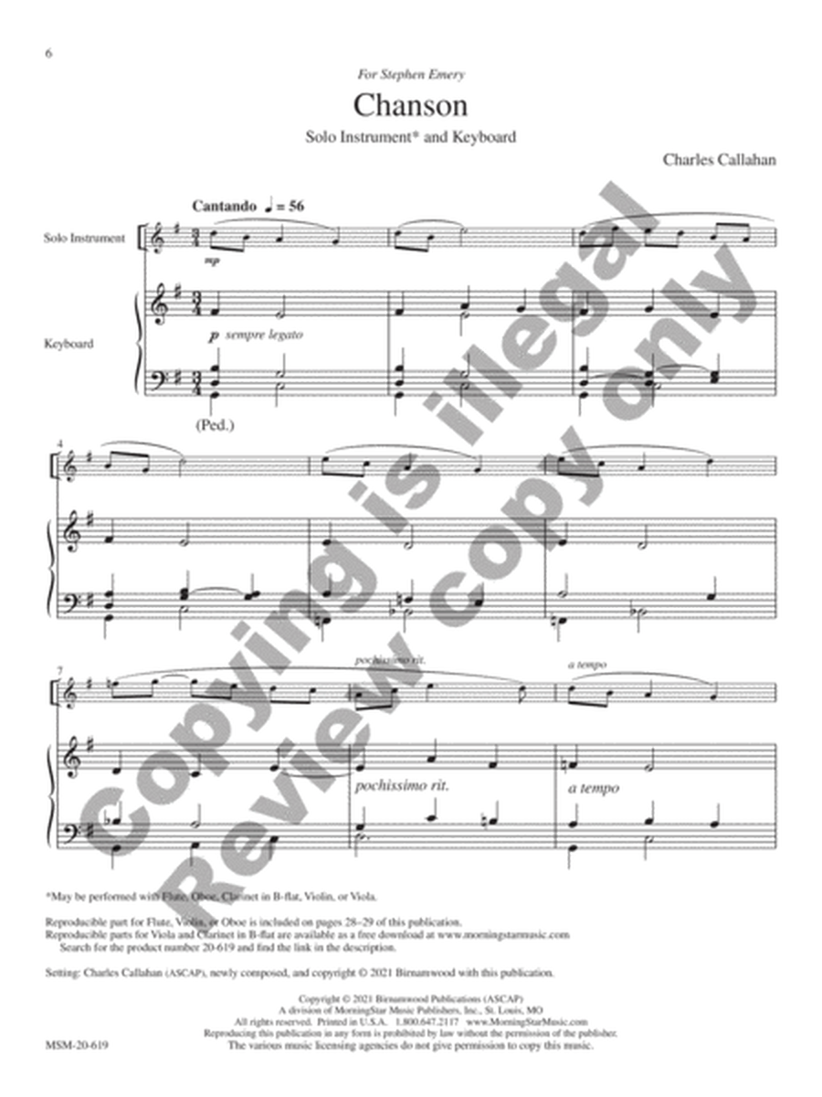 Lyric Preludes: Five Pieces for Solo Instrument and Keyboard image number null