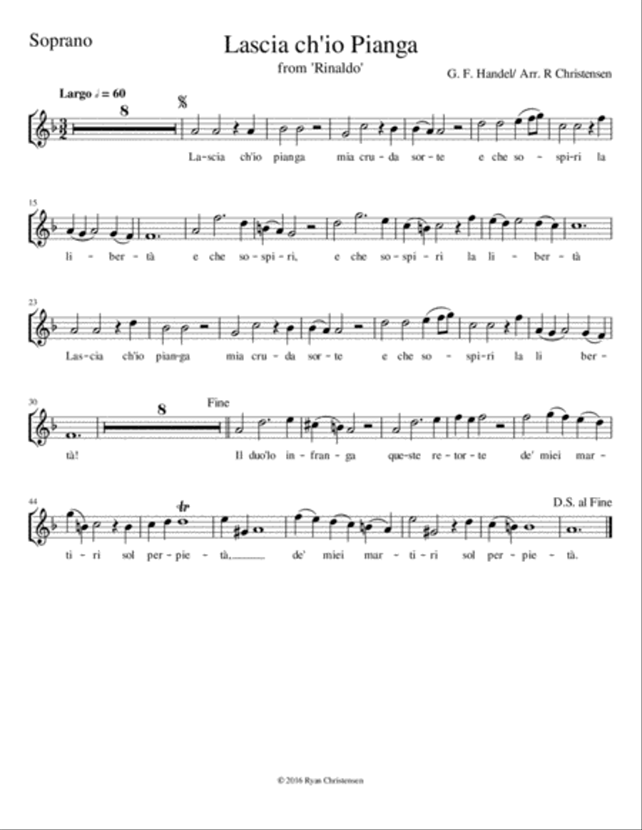Lascia Ch'io Pianga Small Ensemble scores gallery preview page 5