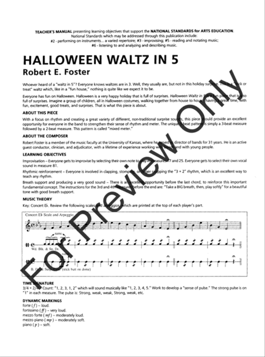 Halloween Waltz In Five Concert Band scores gallery preview page 3