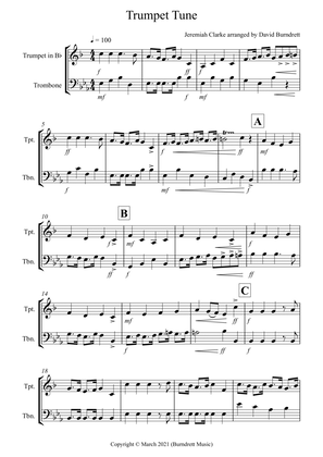 Trumpet Tune for Trumpet and Trombone Duet