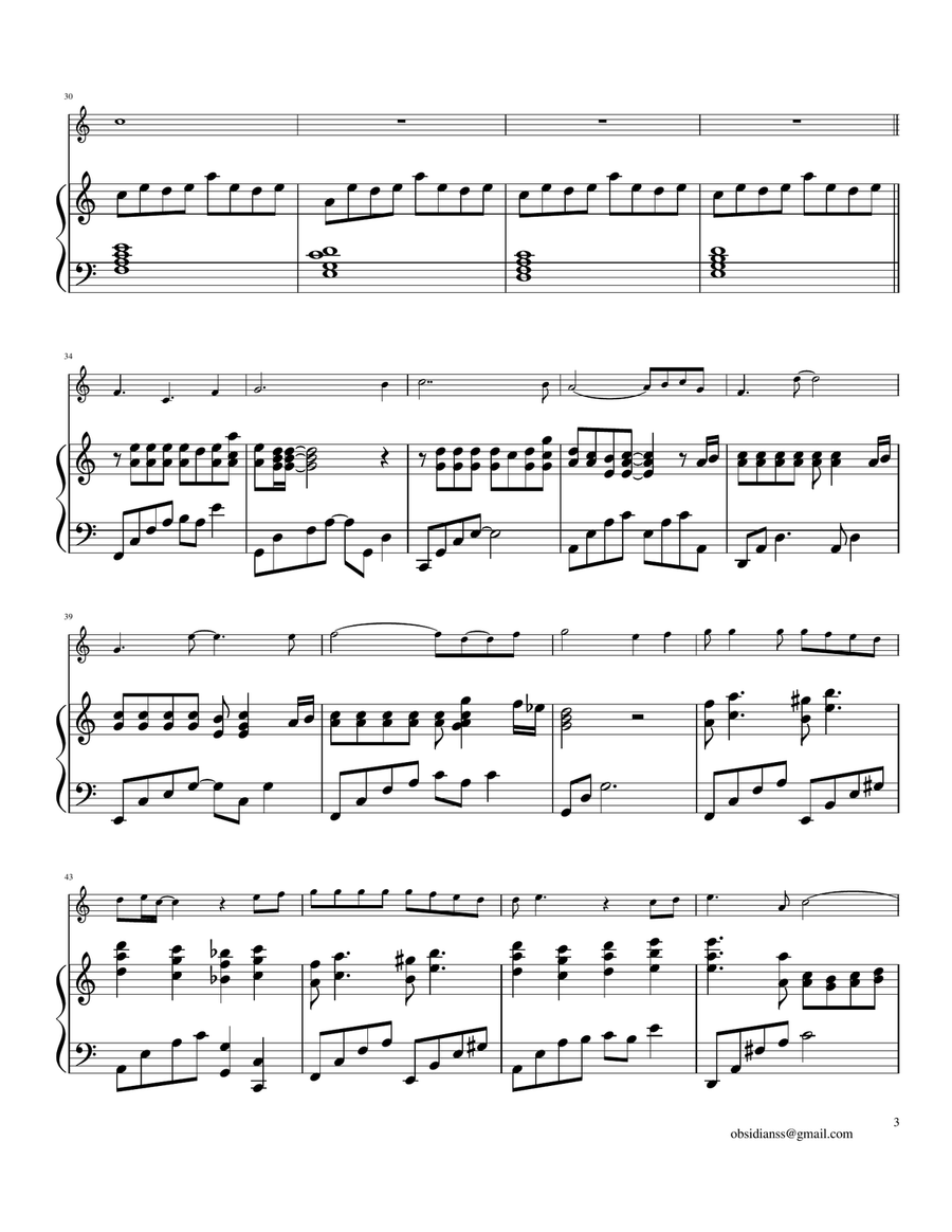 One Summer's Day Violin Solo scores gallery preview page 5