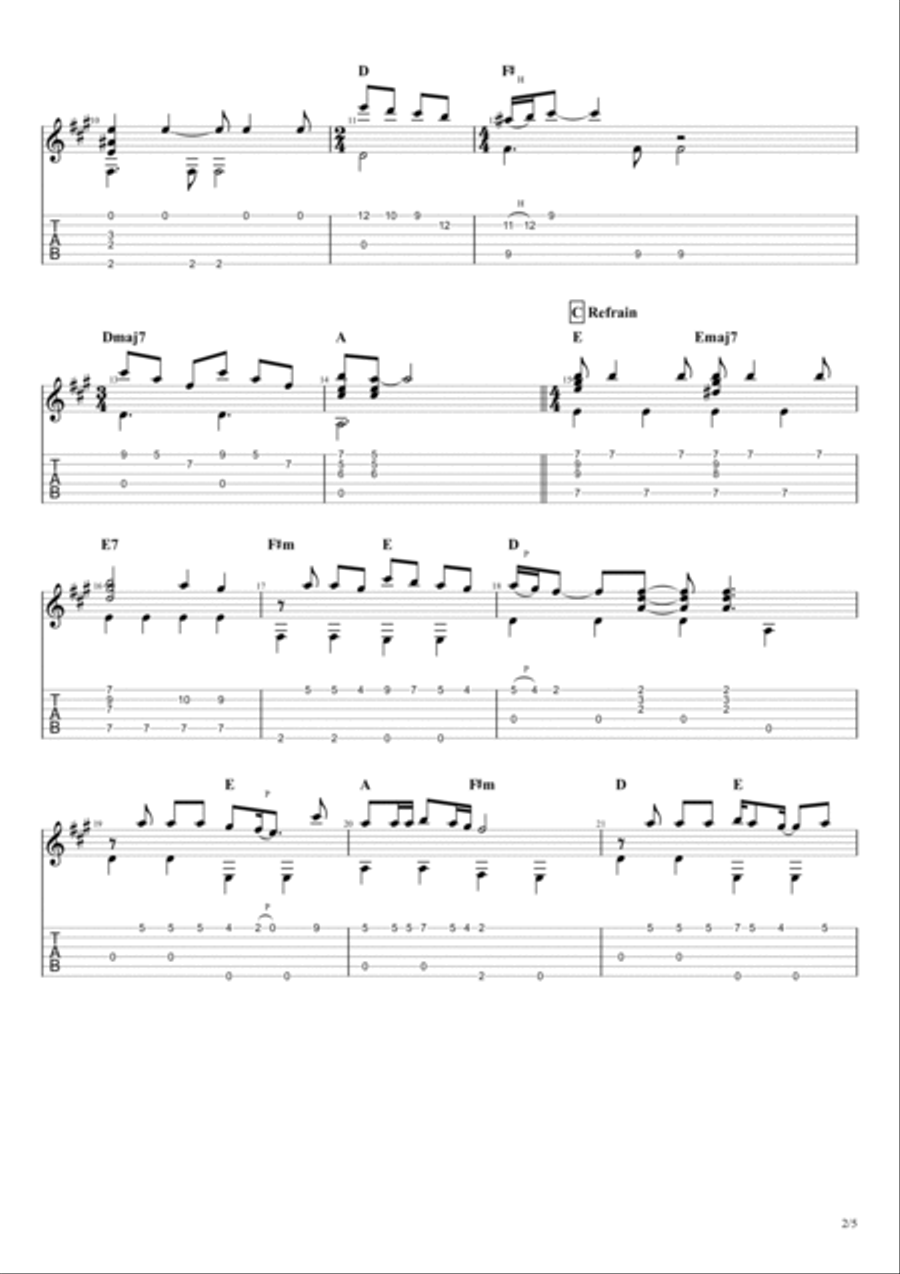 Strawberry Fields Forever Guitar Tablature scores gallery preview page 3