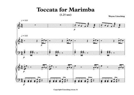 Toccata for Marimba in A minor image number null