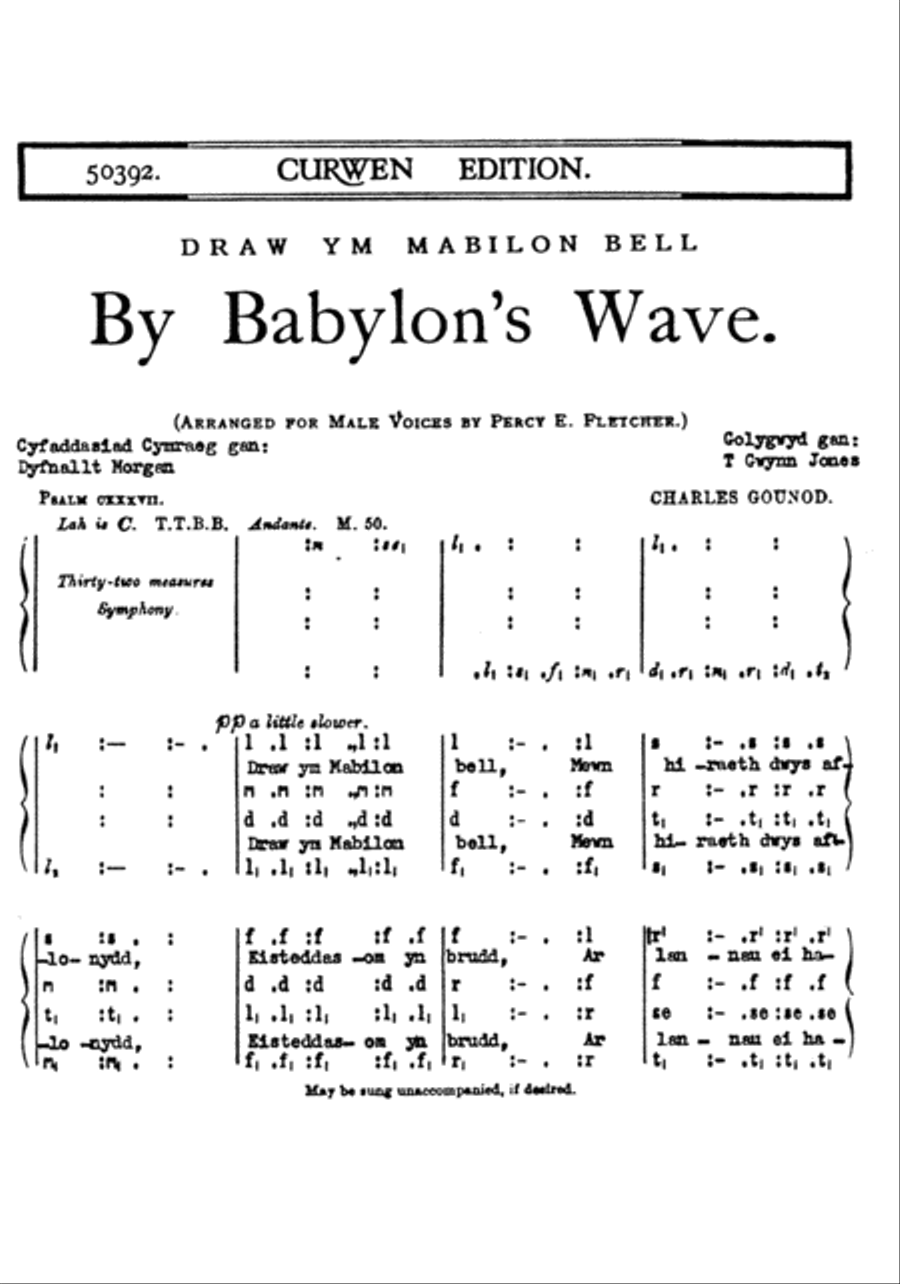 By Babylons Wave TTBB scores gallery preview page 1
