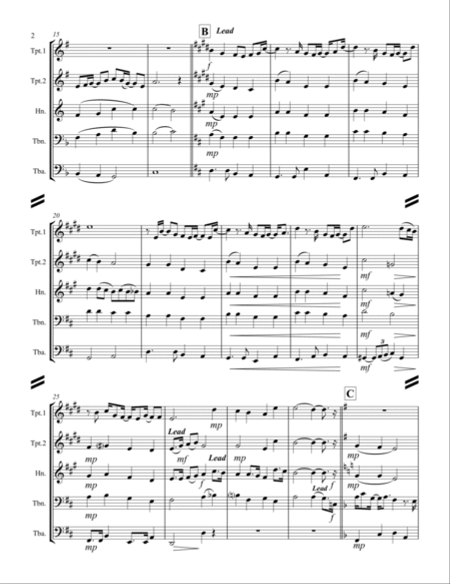 Grown-Up Christmas List Brass Ensemble scores gallery preview page 3