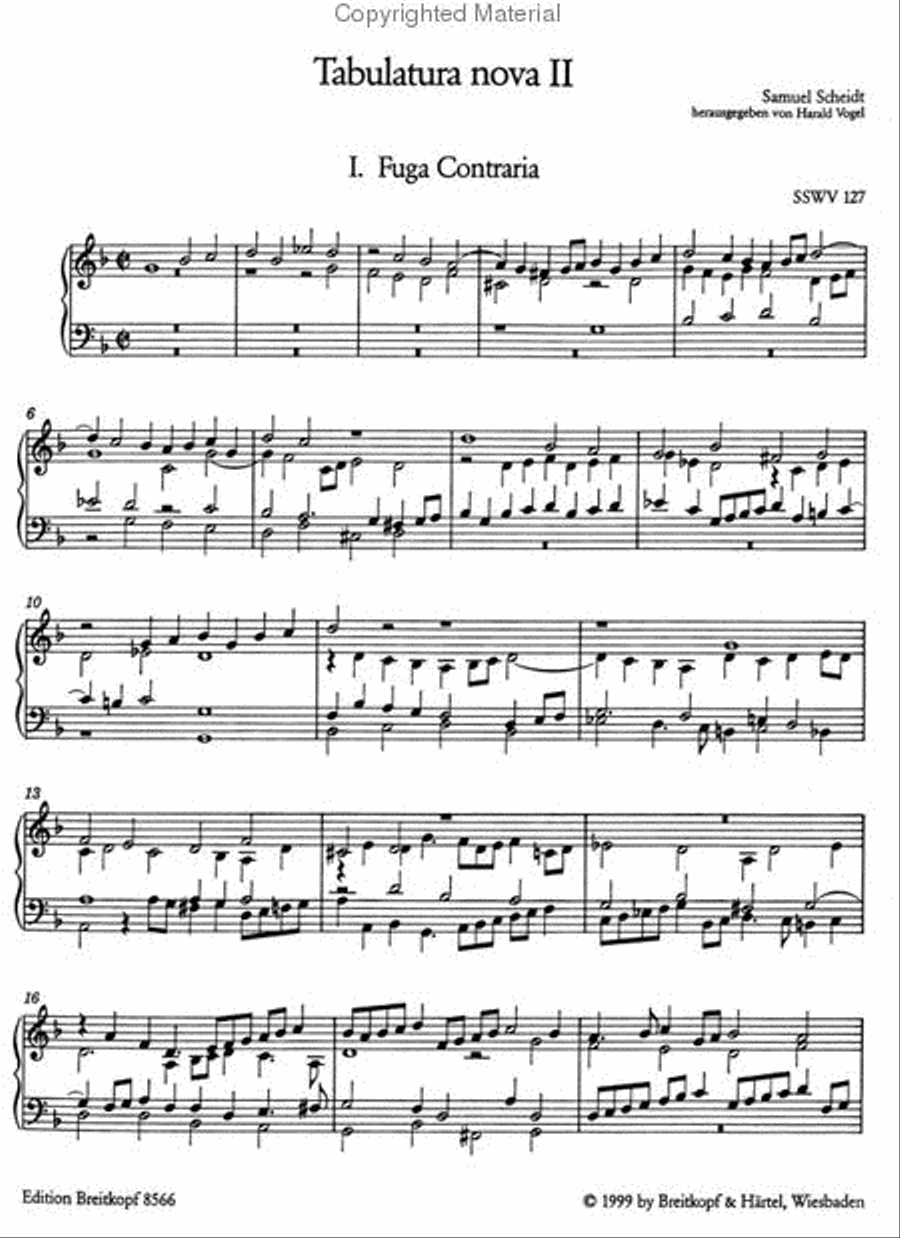 Tabulatura Nova Harpsichord scores gallery preview page 2