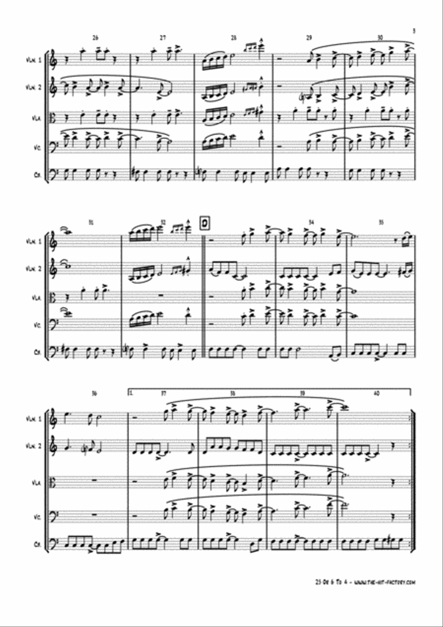 25 Or 6 To 4 String Quintet scores gallery preview page 3