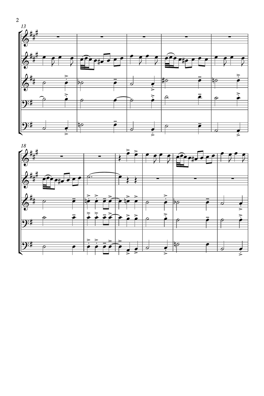 La Fuente La Fuente Brass Quintet scores gallery preview page 2
