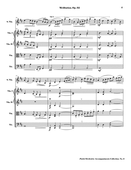 Glazunov - Meditation for Violin and String Quartet, Op. 32 (SCORE AND PARTS) image number null