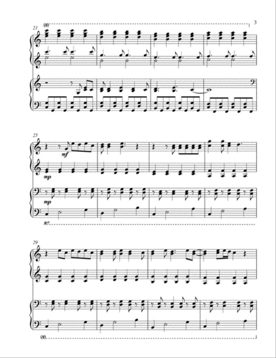 Don't Stop Believin' 1 Piano, 4-Hands scores gallery preview page 4