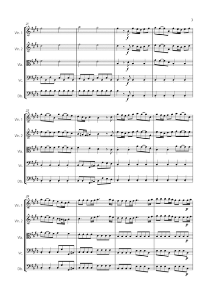 "Spring" (La Primavera) by Vivaldi - Easy version for STRING QUINTET (ORIGINAL KEY) image number null