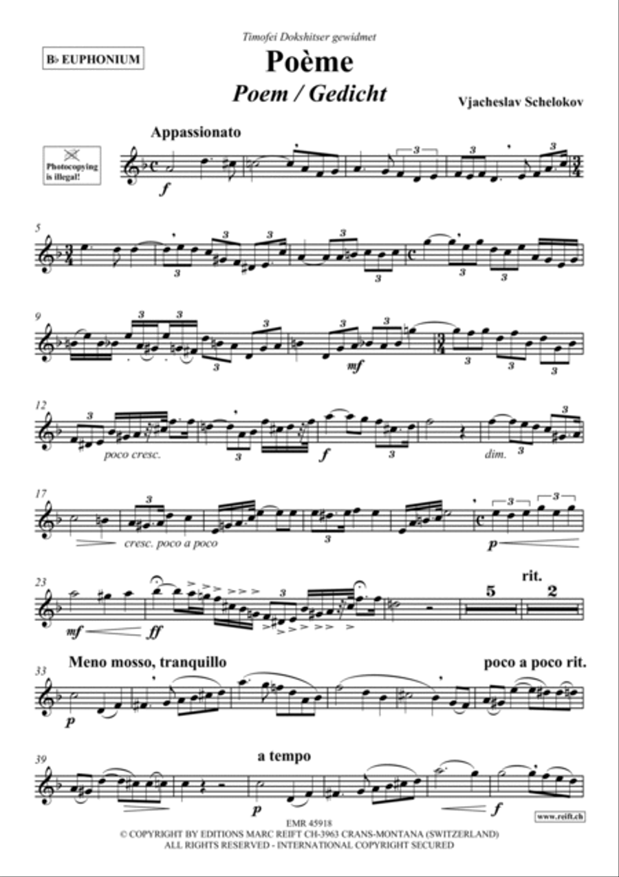 Poeme Euphonium scores gallery preview page 2