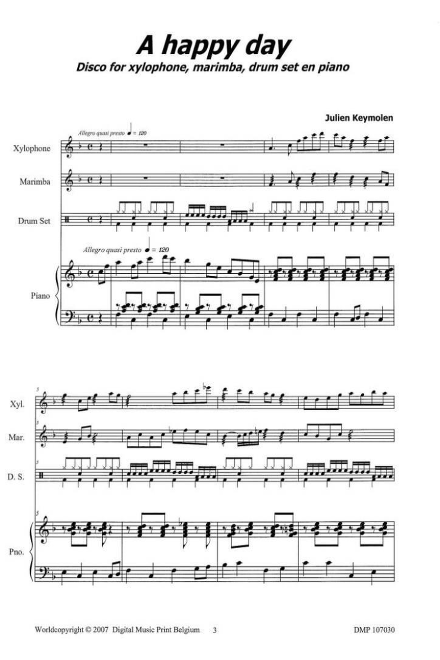 A Happy Day Percussion Ensemble scores gallery preview page 2