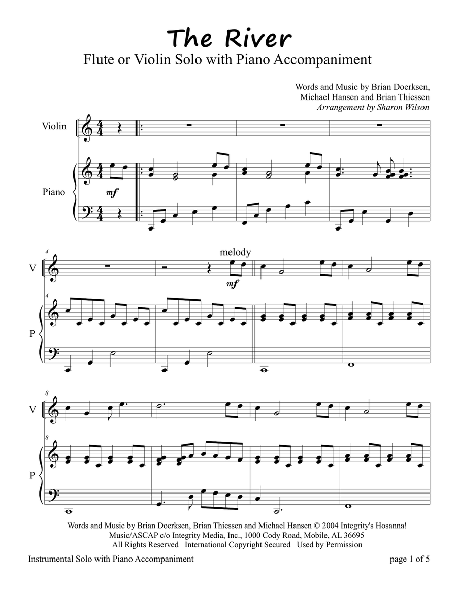 The River Violin Solo scores gallery preview page 3