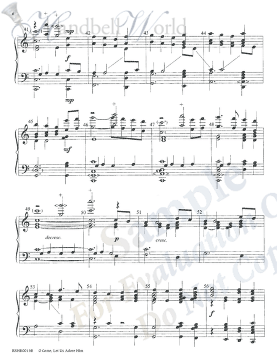O Come Let Us Adore Him 5-Octaves scores gallery preview page 5