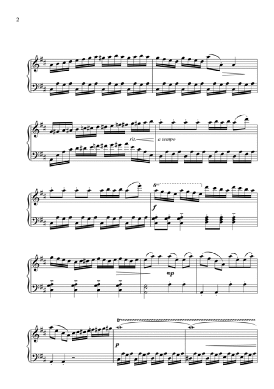 Sonatina in D Major Piano Solo scores gallery preview page 2