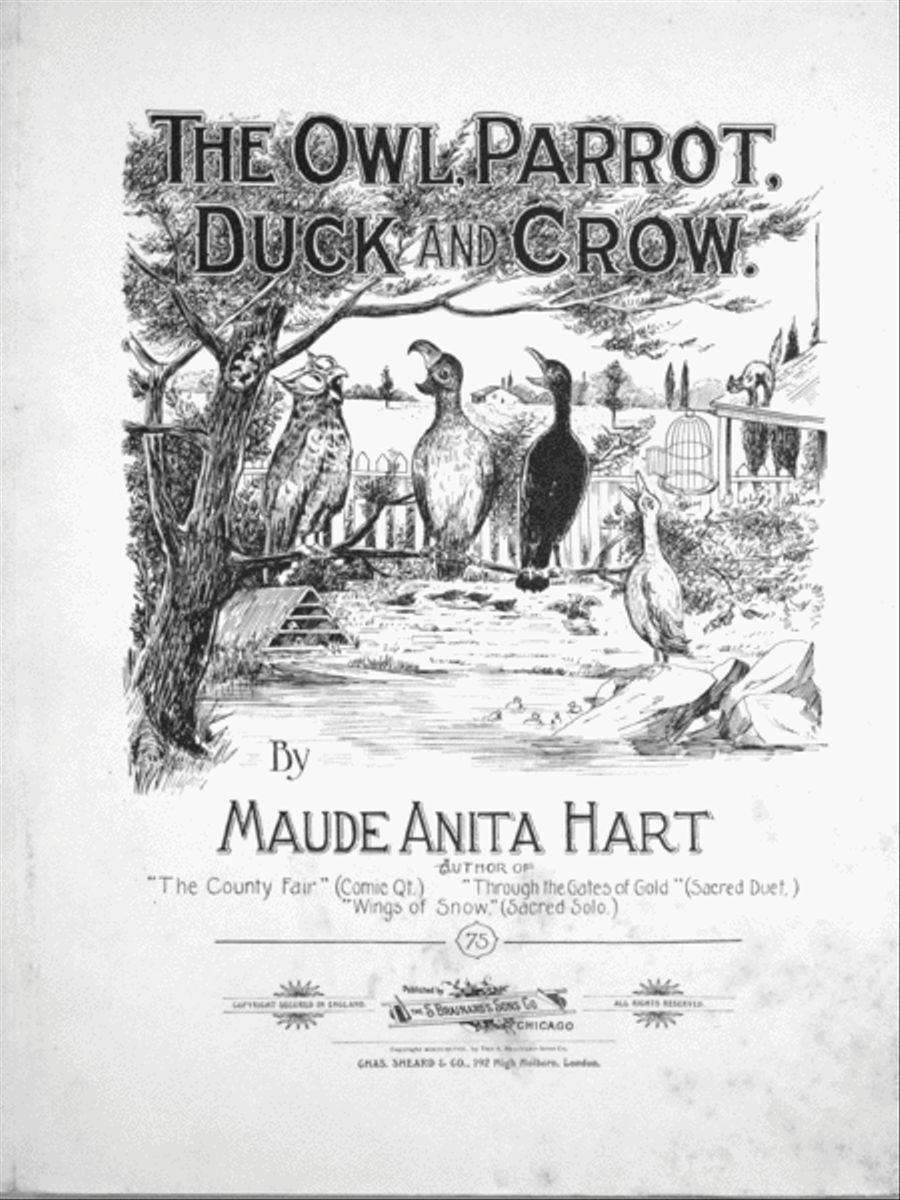 The Owl, parrot, Duck and Crow. A Quartet for Mixed Voices Choir scores gallery preview page 1