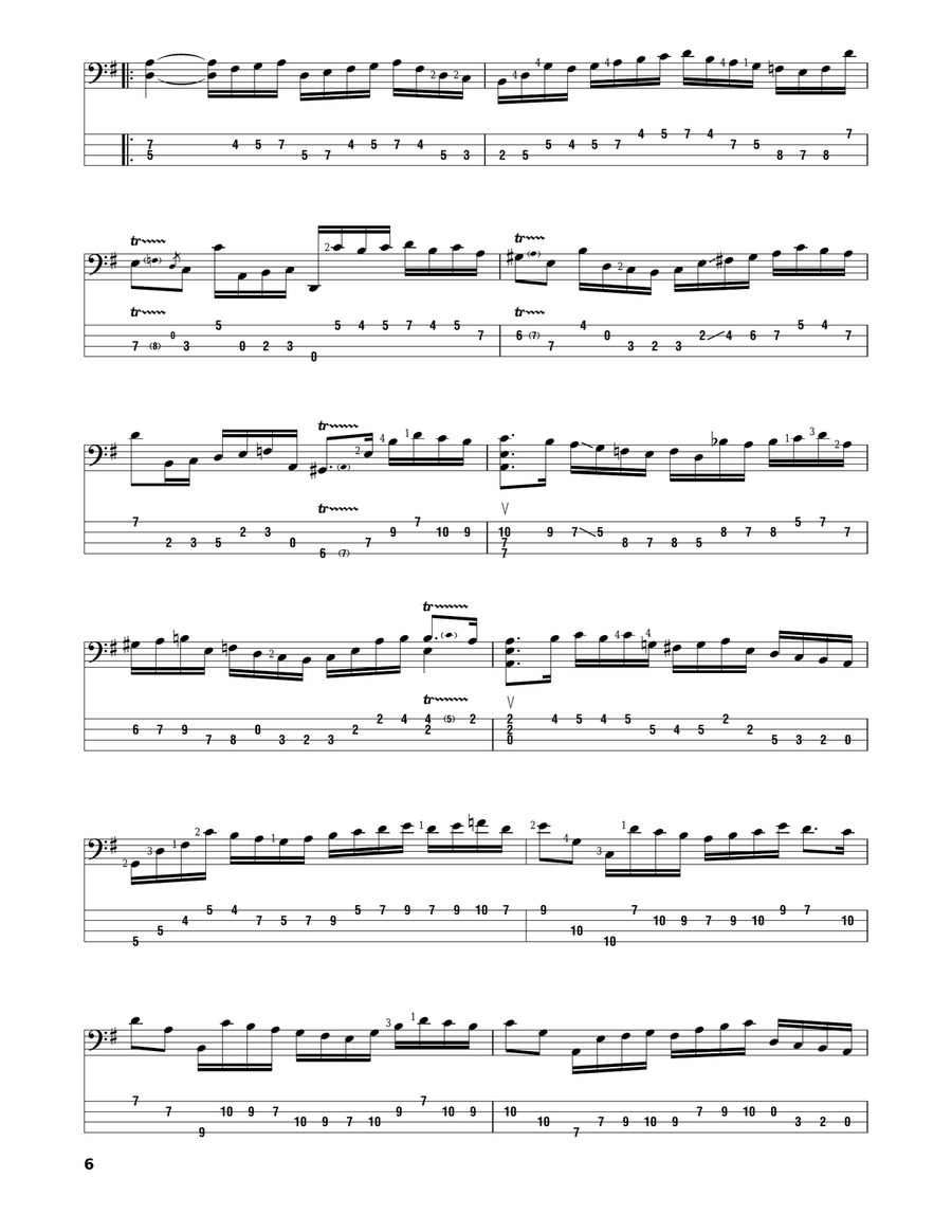 Cello Suite No. 1 In G Major, BWV 1007 Cello scores gallery preview page 6
