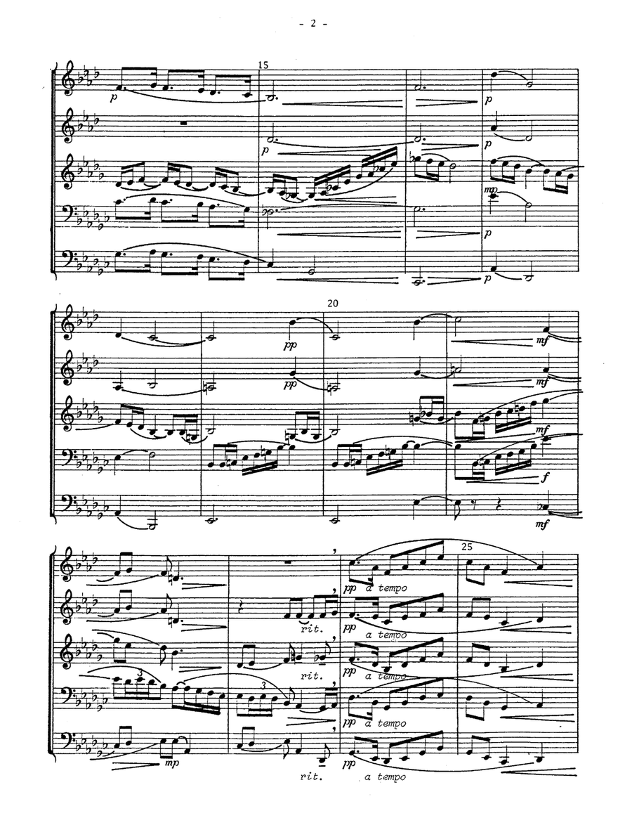 Girl with the Flaxen Hair for Brass Quintet Brass Quintet scores gallery preview page 2