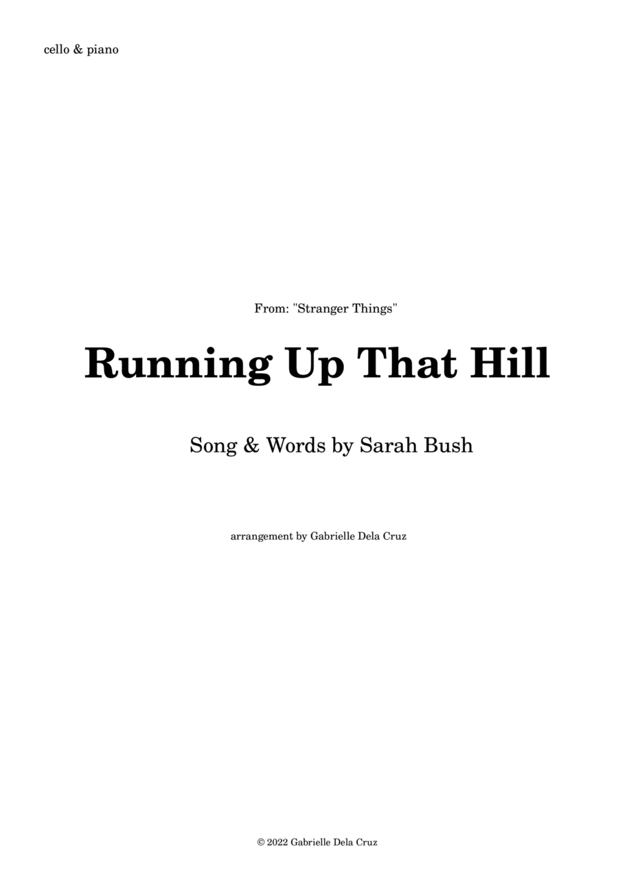 Running Up That Hill Piano scores gallery preview page 1
