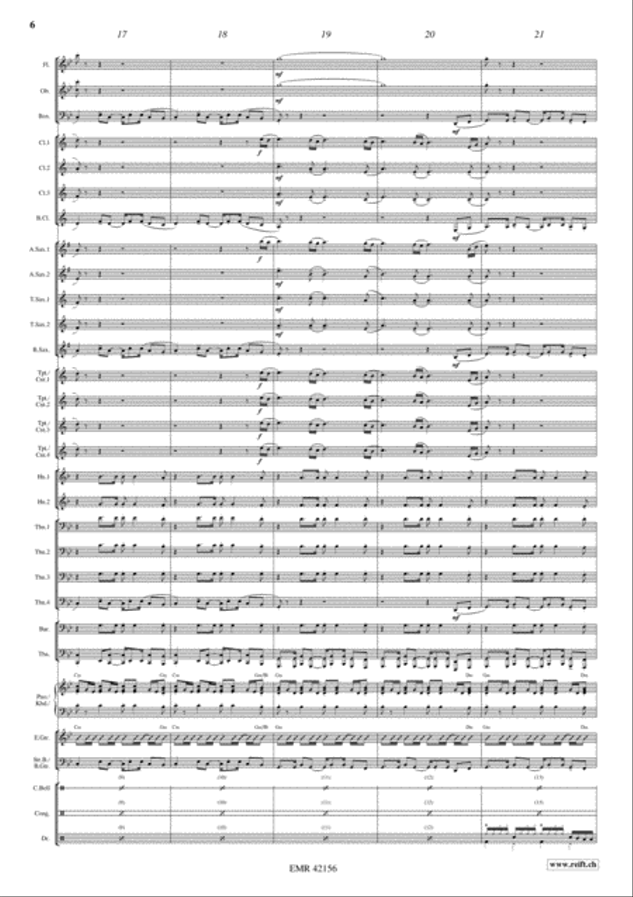 S.W.A.T Theme Concert Band scores gallery preview page 6
