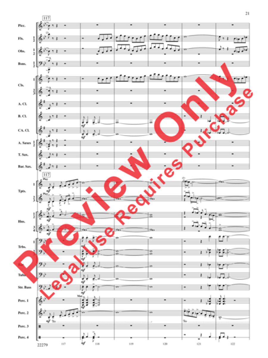 Bayou Breakdown Concert Band scores gallery preview page 22