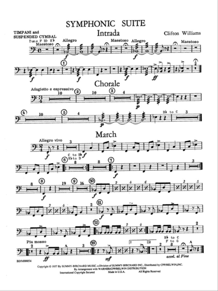 Symphonic Suite: Timpani Symphonic Suite: Timpani Concert Band scores gallery preview page 1