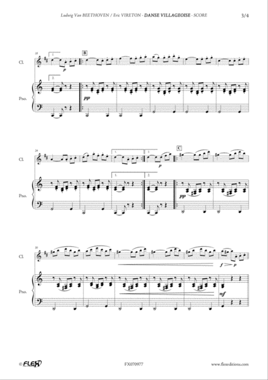Village Dance Village Dance B-Flat Clarinet scores gallery preview page 3