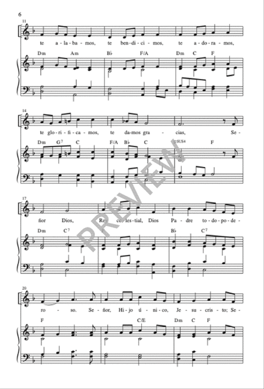 Misa al Sagrado Corazón de Jesús Unison Choir scores gallery preview page 8
