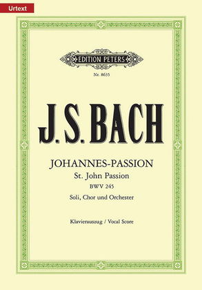 Book cover for St John Passion BWV 245 (Vocal Score)