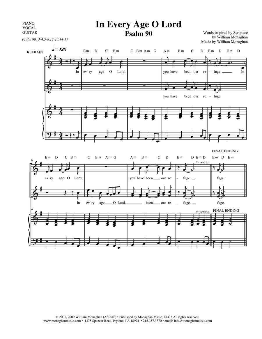 In Every Age, O Lord (Psalm 90) Small Ensemble scores gallery preview page 1
