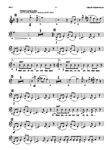 A Salute to Glenn Miller: E-flat Alto Saxophone