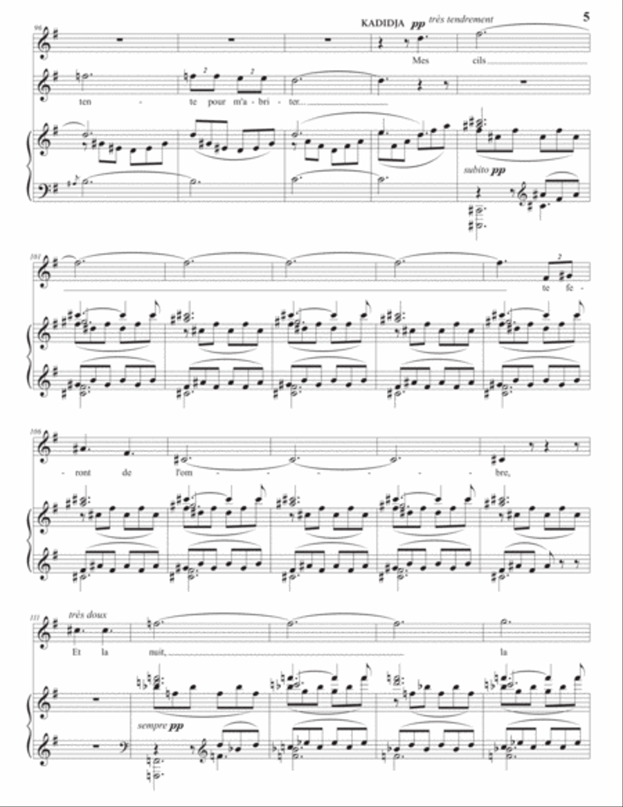 DUPARC: La fuite (transposed to E minor) Piano scores gallery preview page 6
