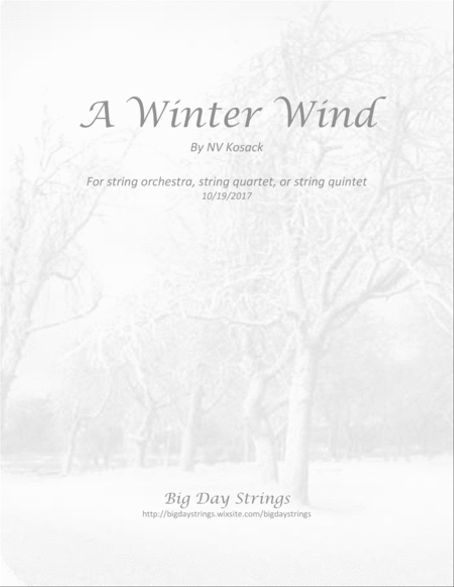 A Winter Wind - for string quartet or quintet String Quartet scores gallery preview page 1