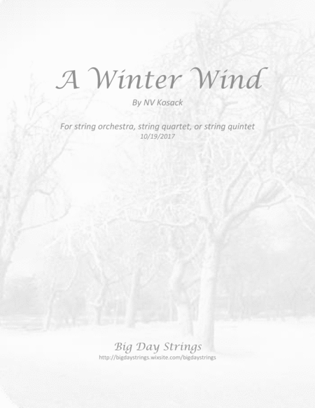 A Winter Wind - for string quartet or quintet image number null