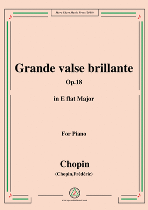 Book cover for Chopin-Grande valse brillante,Op.18 in E flat Major,for Piano