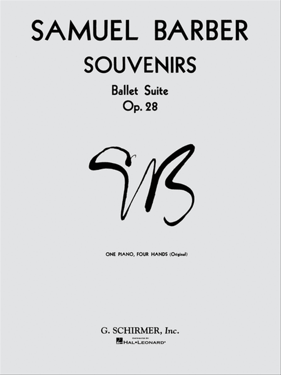 Souvenirs Ballet Suite, Op. 28 (Original) Piano Duet scores gallery preview page 1
