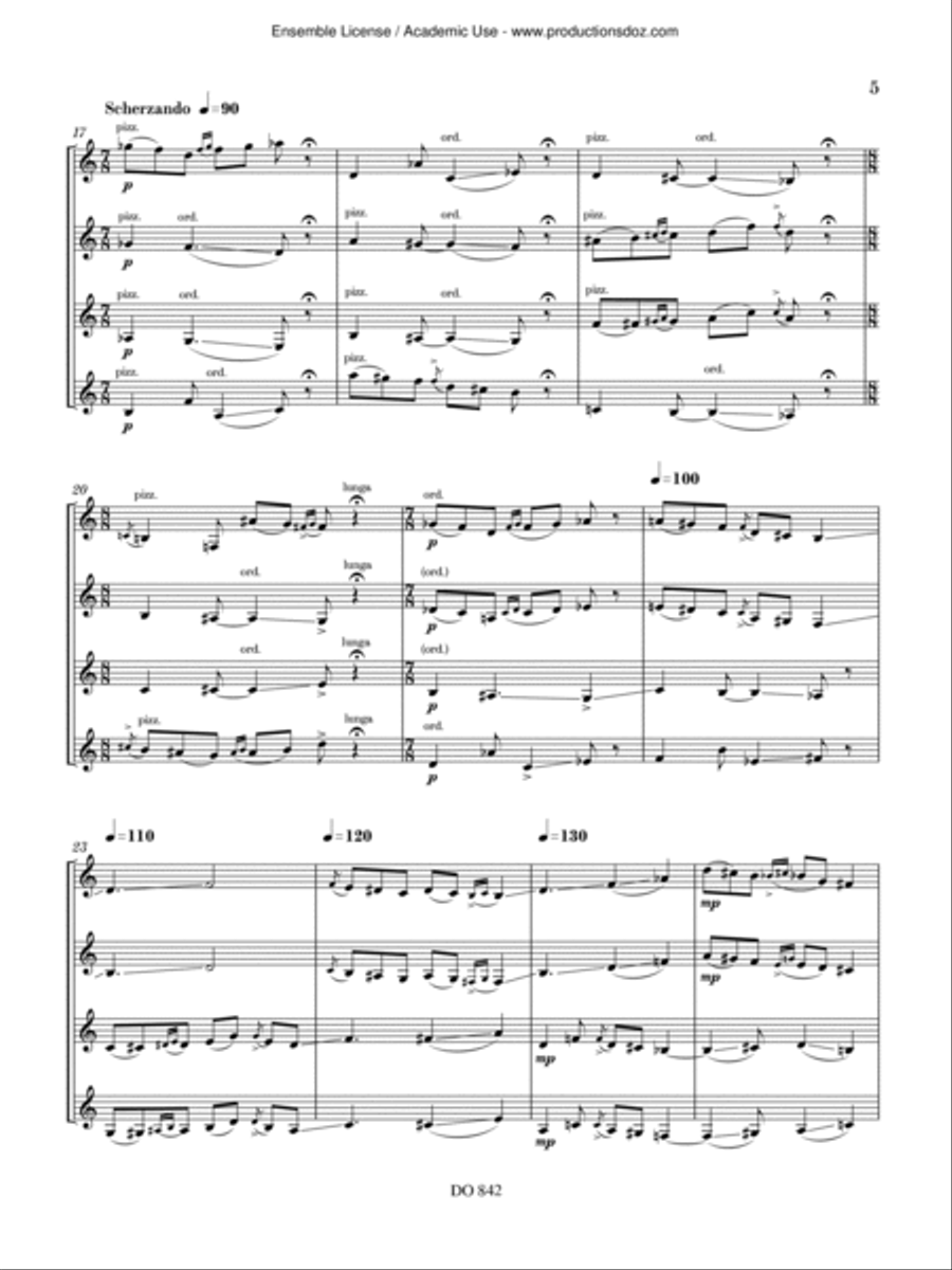 Swirling Modes Guitar Ensemble scores gallery preview page 5