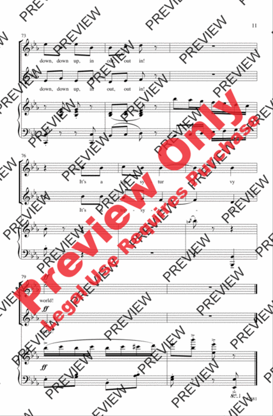 Topsy-Turvy World Topsy-Turvy World 2-Part scores gallery preview page 10