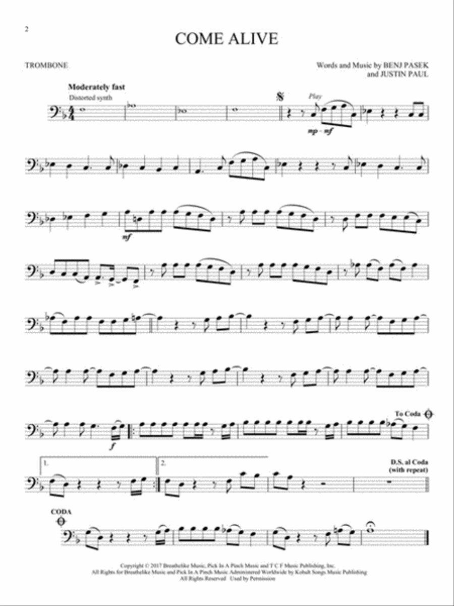 The Greatest Showman The Greatest Showman Trombone scores gallery preview page 3