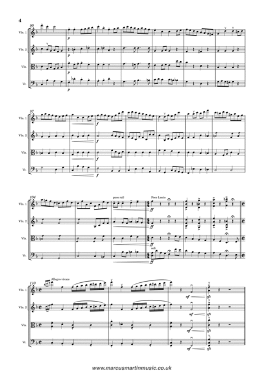 Barnacle Bill Barnacle Bill String Quartet scores gallery preview page 4
