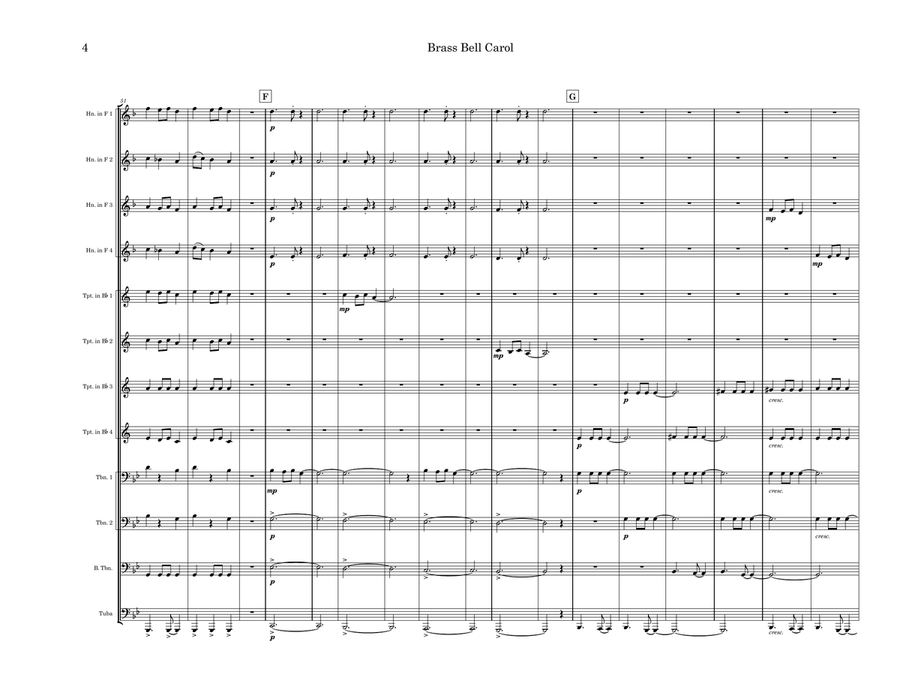 Brass Bell Carol Brass Ensemble scores gallery preview page 4