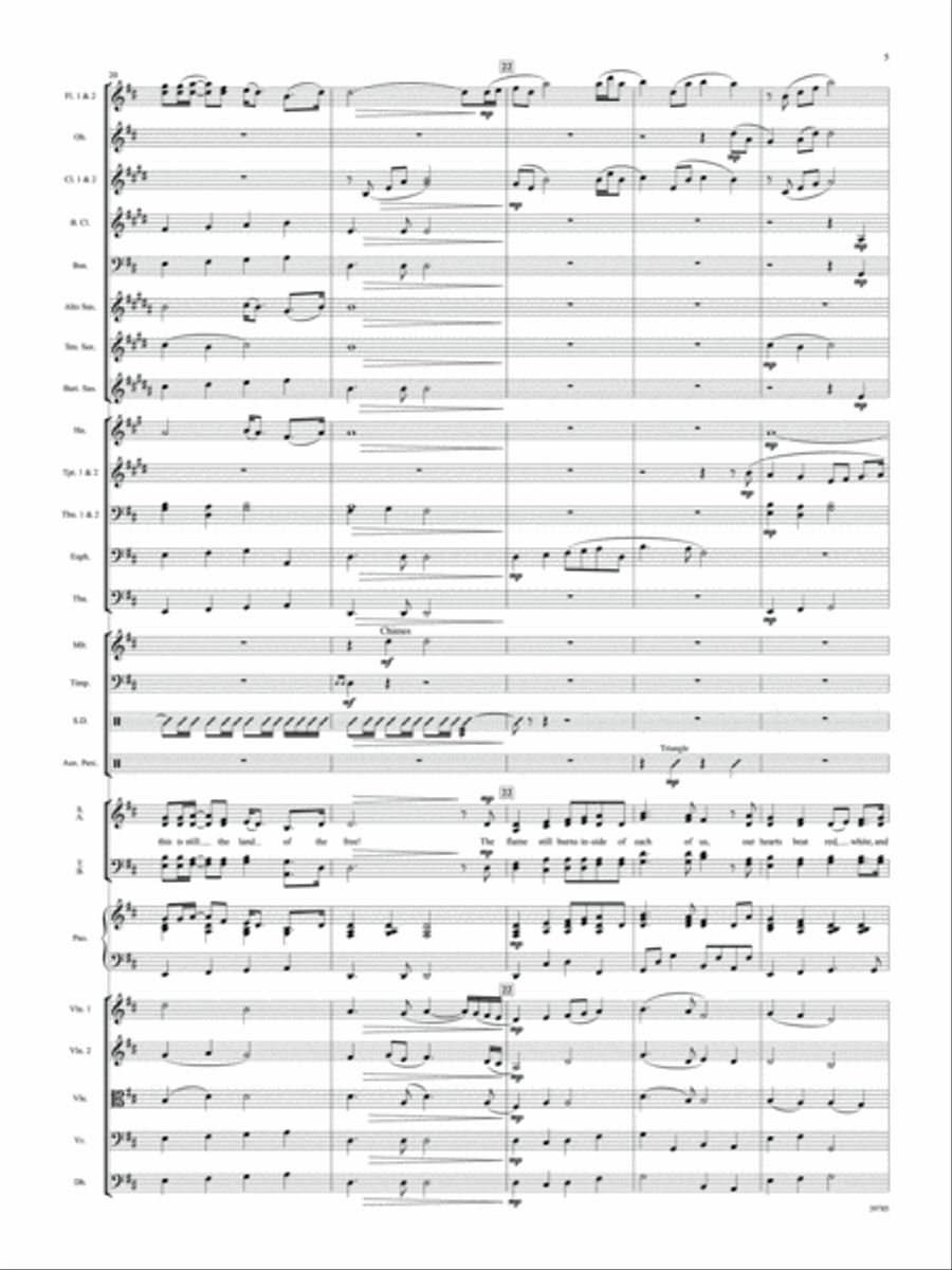 Land of the Free: Score Land of the Free: Score Choir scores gallery preview page 5